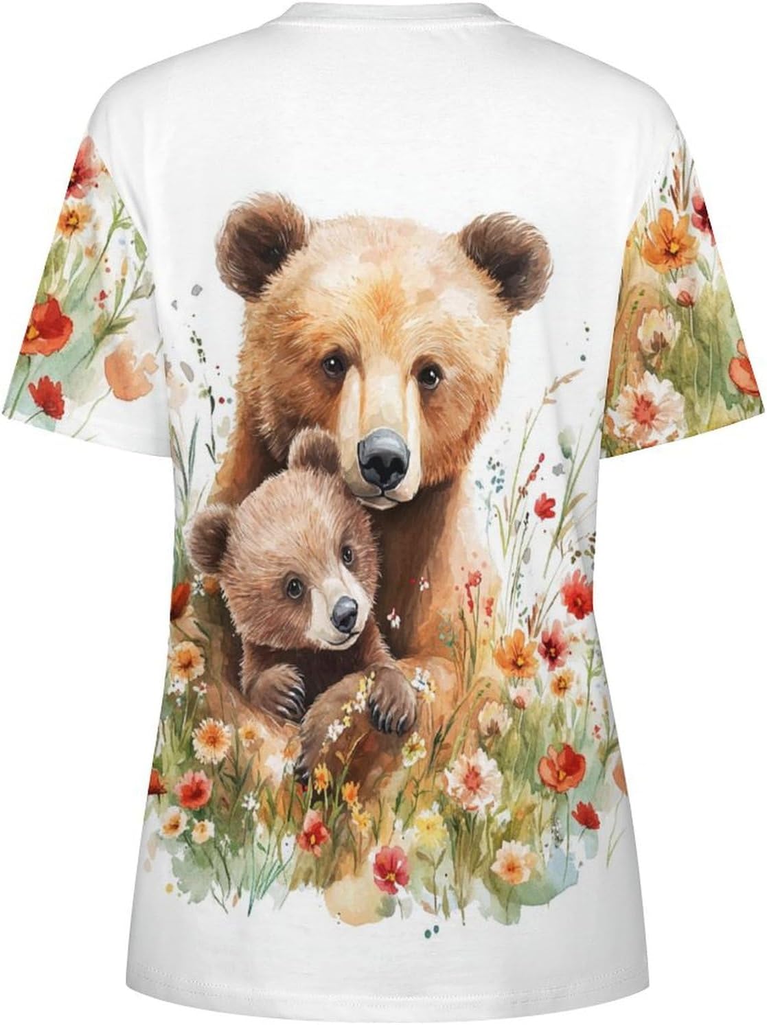 Mothers Day Shirt Animals Print Funny Casual Soft Comfy Short Sleeve Cotton Oversized Mama Daughter Matching Shirts - Image 4