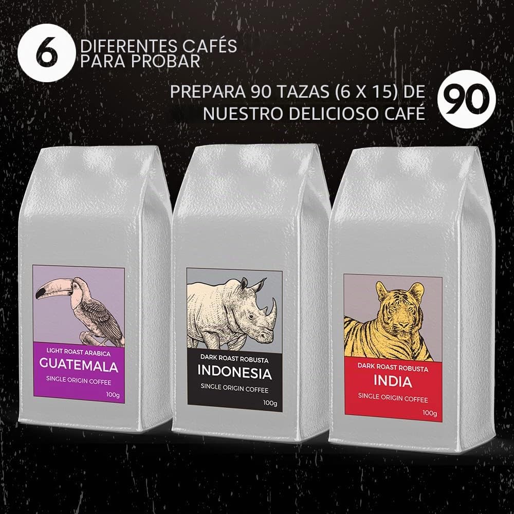 Black Donkey Café Molido Natural Origen Único 600g (6x100g) No Torrefacto