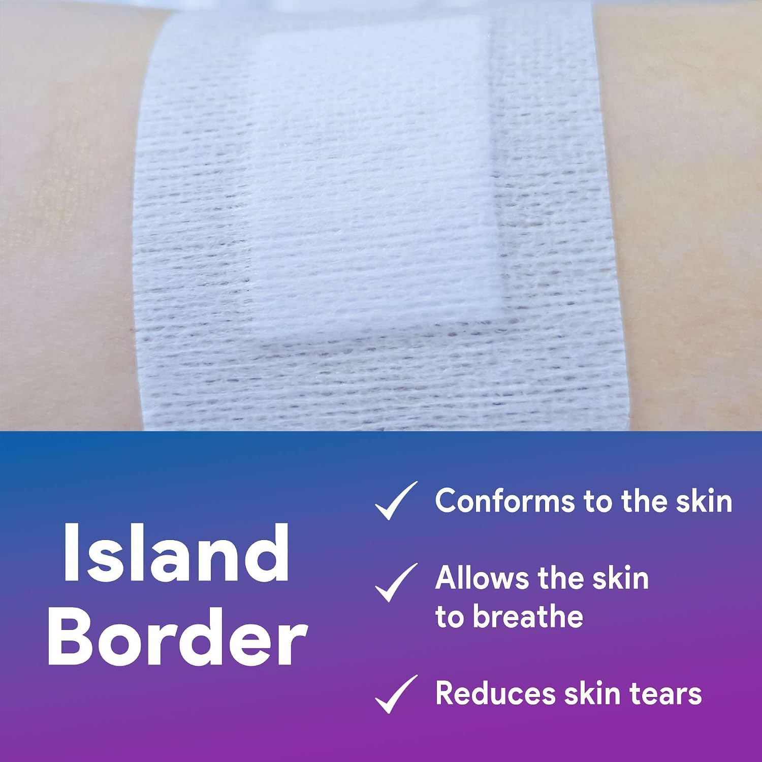 Silicone Bordered Gauze Dressings - 6"x6" Bandages for Wounds - 10 Large Bandages for Cuts, Scrapes, Abrasions, and More - Hypoallergenic and Good for Sensitive Skin