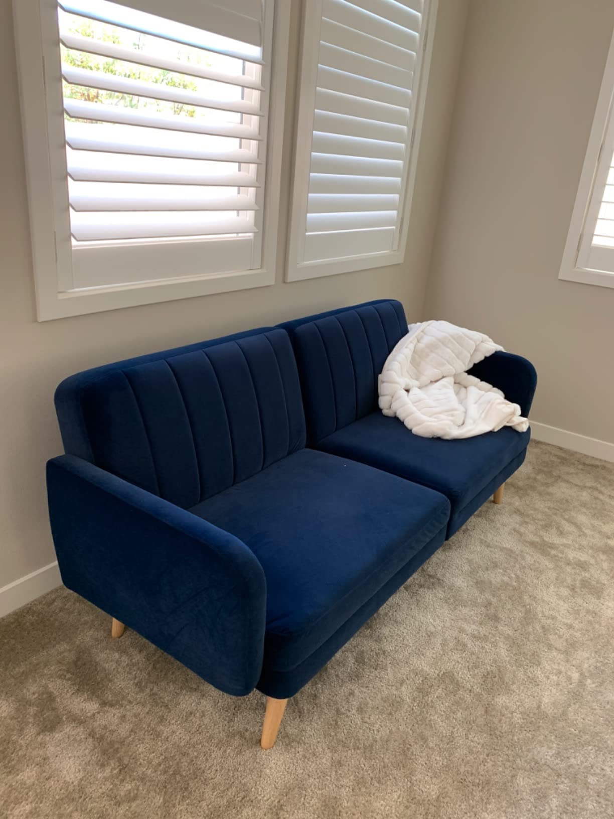 39/mo Finance Milliard Futon Sofa Bed, Memory Foam Convertible Sofa