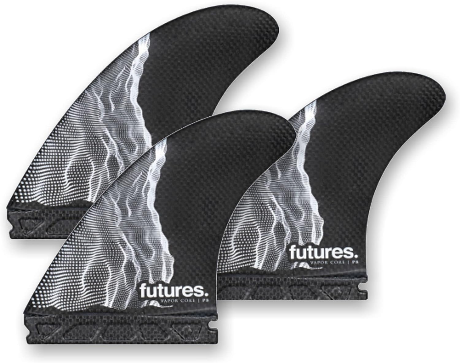 P4 Vapor Core Thruster Fins Carbon-White Small