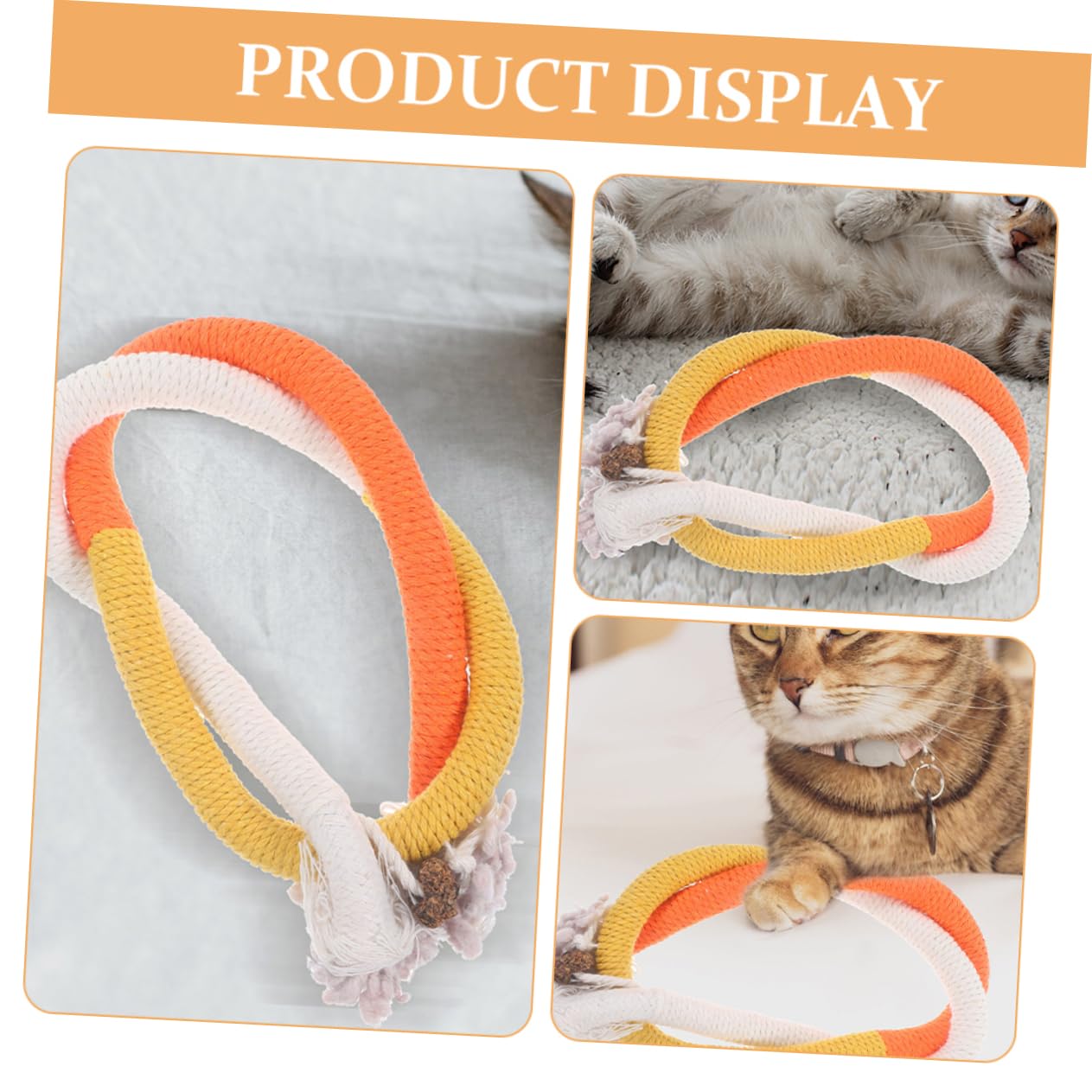 YARNOW 15 Piezas De Cuerda para Masticar Gatos Juguetes para Masticar Juguetes para Gatos Resistentes A Las Mordeduras Juguetes para Juguetes De Cuerda De Algodón para