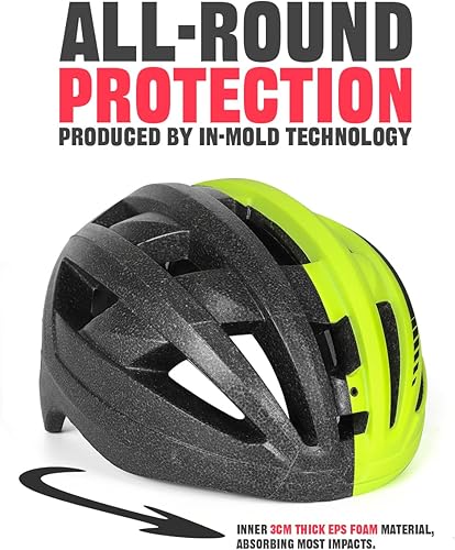Miniatura 7 de VICTGOAL Casco de bicicleta con luz trasera recargable por USB, gafas magnéticas desmontables, visera solar extraíble, cascos de bicicleta de