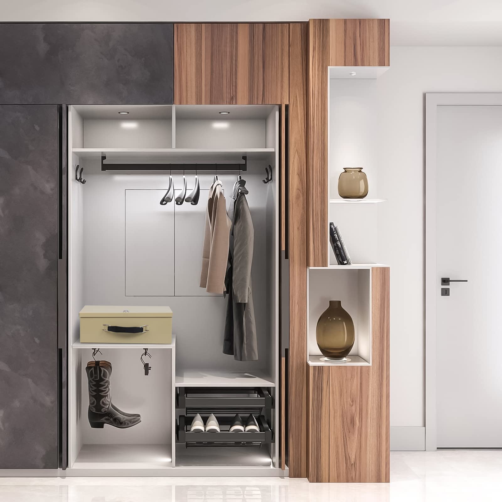 KYODOLED Fireproof Document Box with Key Lock,Safe Storage Box for Valuables,Fire Resistance Security Chest,Fireproof Box for Documents,Passport,Cash,Tablet 12.8'' x 8.4'' x 4.5'' Sand