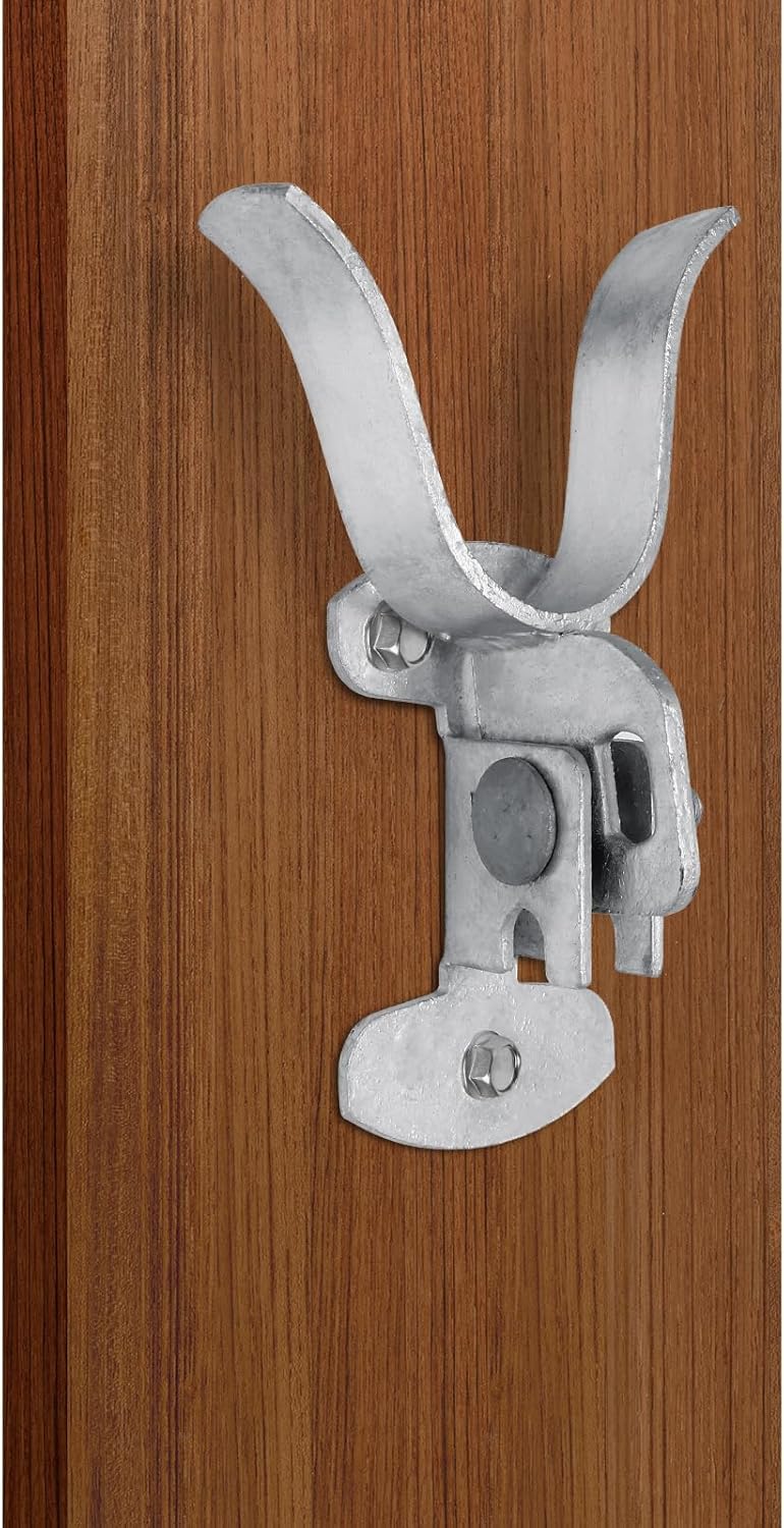 Litoexpe 1 Pcs 1-3/8 Inch Gate Latch with Screws, Wall Mount Chain Link Gate Fork Latch for Outdoor Wooden Gates DIY Enthusiasts