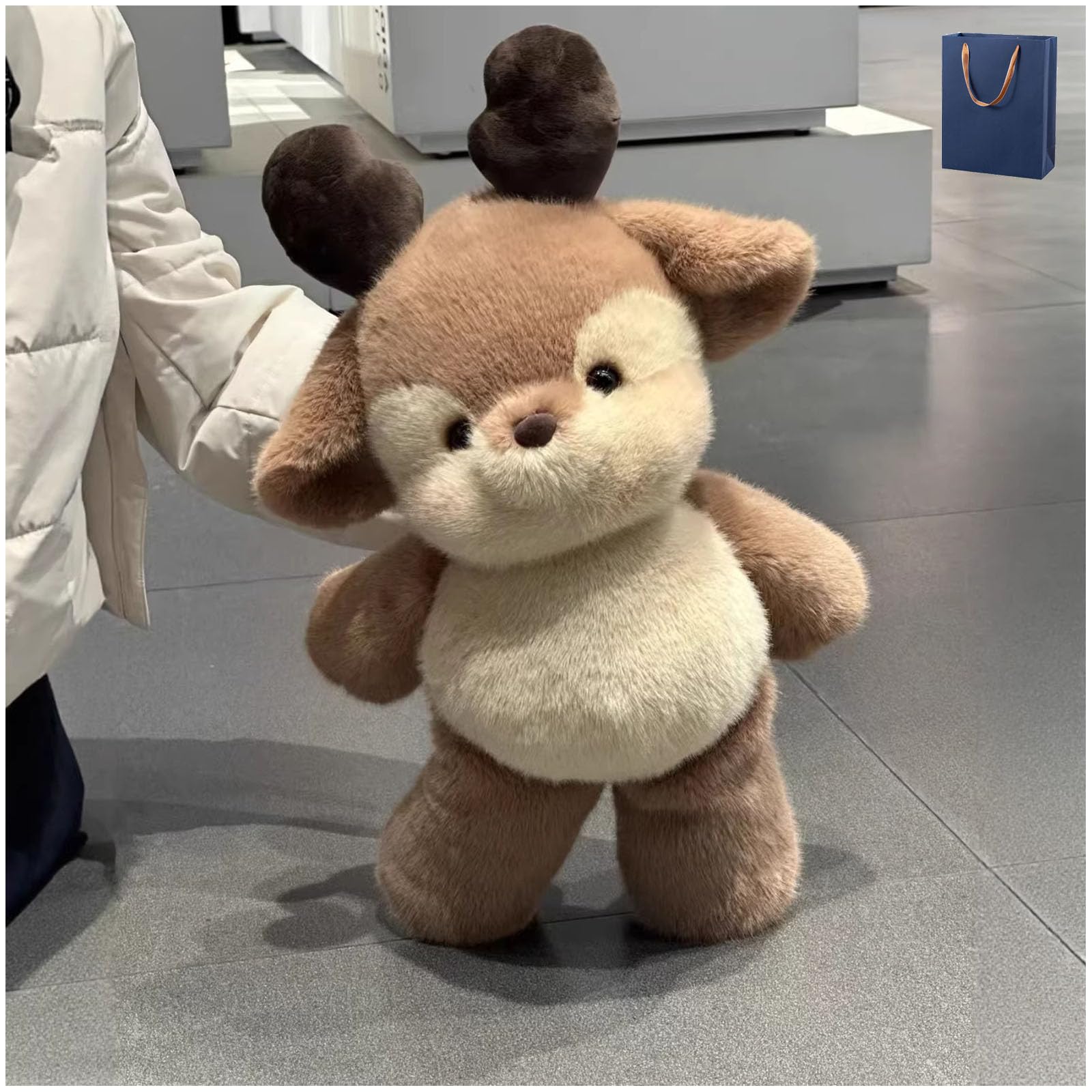 Running Plushies, Running Cow Plush, Running Stuffed Animal Cow, Interactive Moving Legs Stuffed Animal Toy for Stress Relief, Stuffed Animals with Legs Soft Cuddly for Kids Adult (#G,60cm)