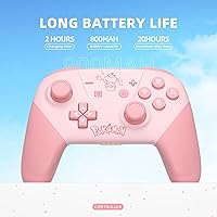 Vista 4 de Switch Controllers,Switch Pro Controller Compatible for SwitchSwitch LiteOLED,Gamepad Pro Controllers Wireless Remote Replacement Support Dual