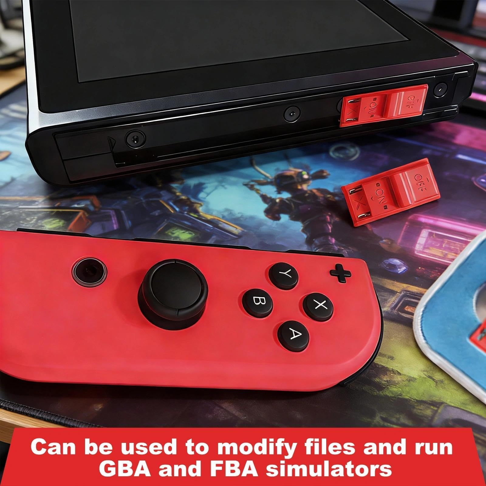 RCM Jig for Nintendo Switch, Gamer Gear RCM Clip for Nintendo Switch with 2 PCS Joystick Caps, Circuit Edit File Tools with Storage Box, Short Circuit Tools for NS Modification (Red) - 4