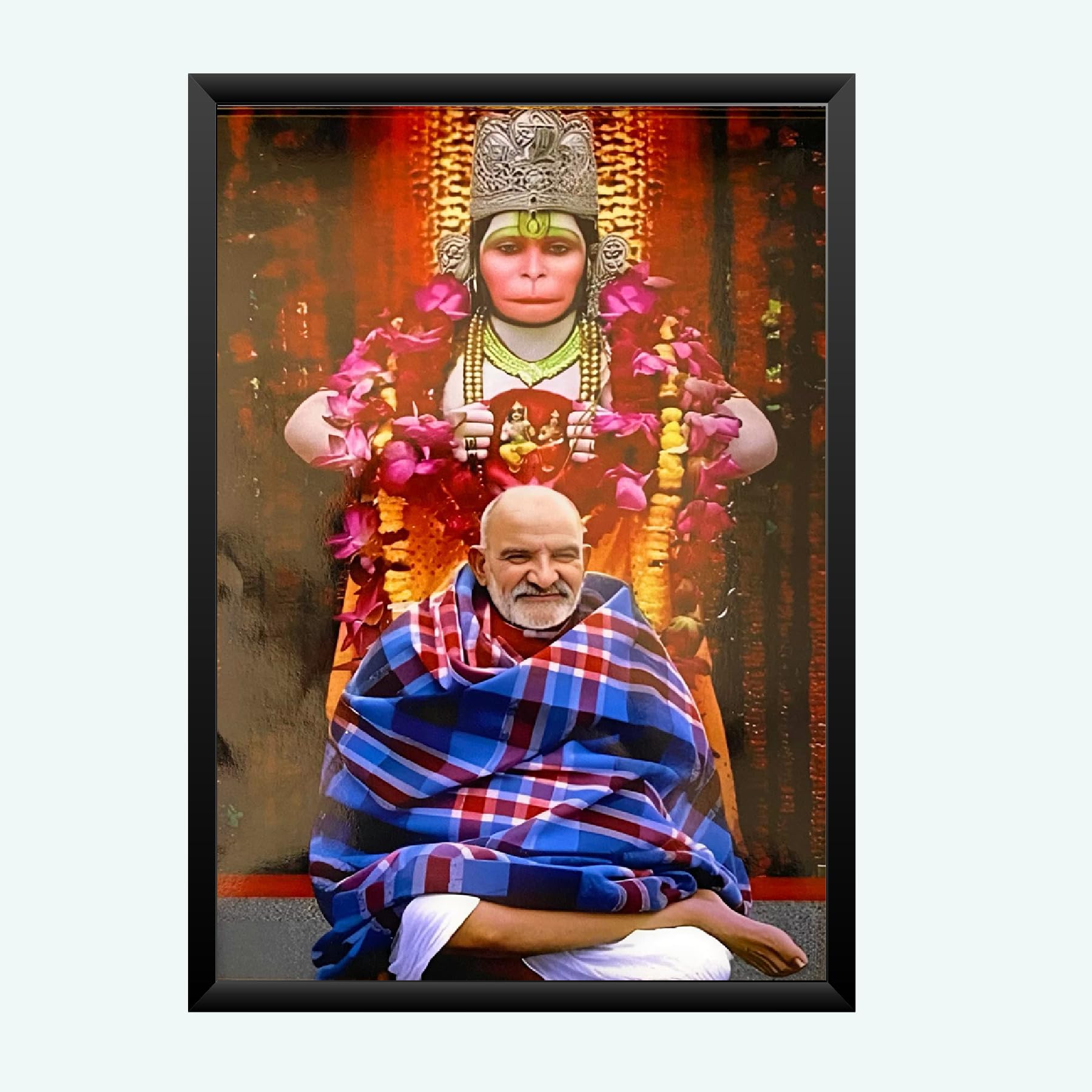 NOKKES Neem Karoli Baba Photo Frame Neev Karori 5X7 Photo Frame_AQD1_43 (B0D56SBH15) Amazon Price History, Amazon Price Tracker