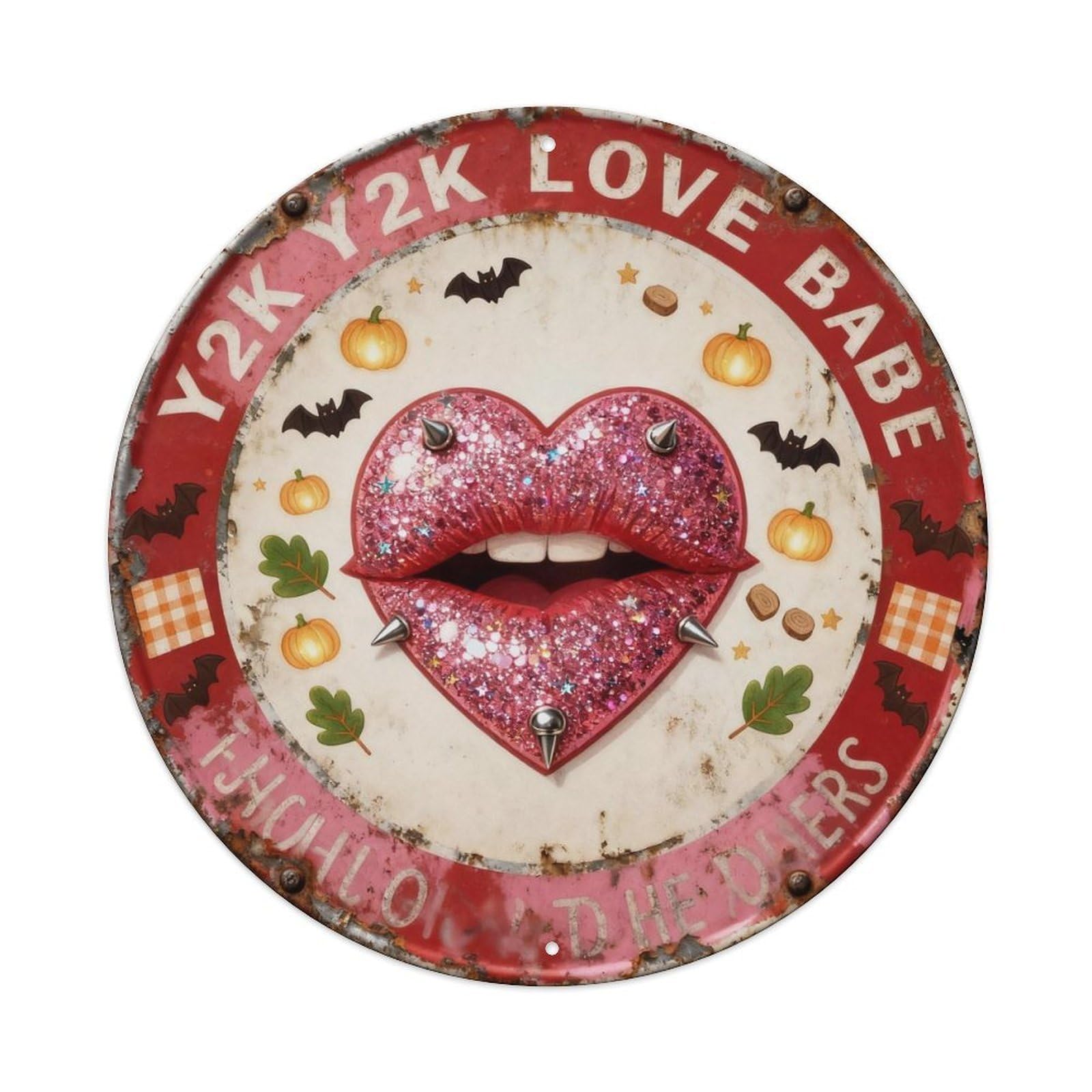 Y2K Love Babe Metal Tin Sign Plaque