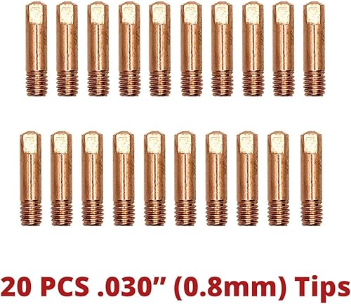 Miniatura 5 de Kit de 24 puntas de boquilla sin gas de núcleo de flujo, compatible con Lincoln Magnum 100L y Weld-Pak 100HD 125HD 140HD MIG soldador, MIG Eastwood