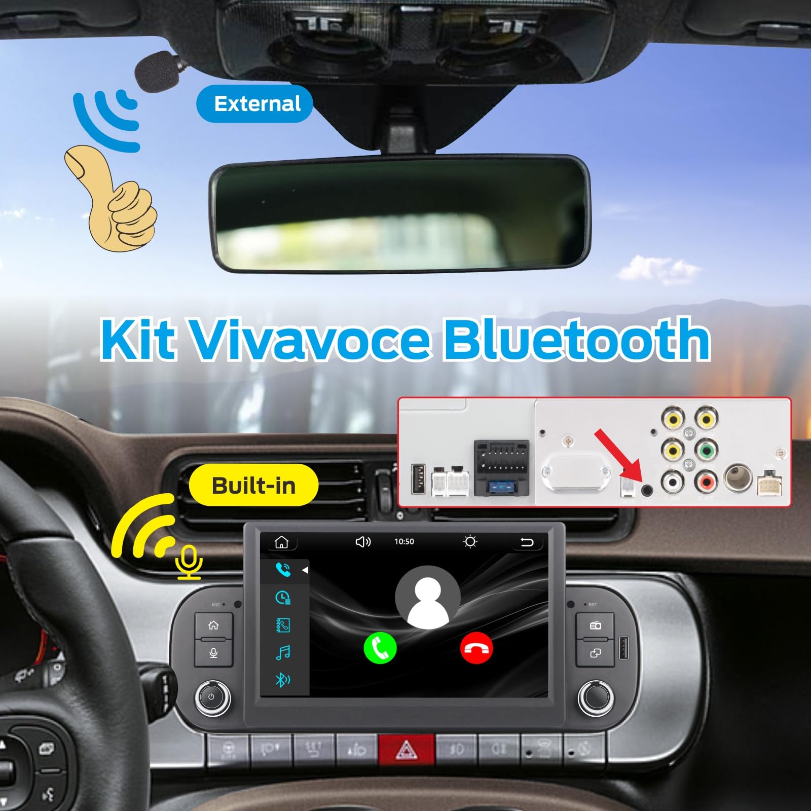 Autoradio Linux Avvio Lampo Compatibile Fiat Panda 2013-2020 | Installazione Rapida | CarPlay/Android Auto Wireless/FM/AM/RDS/USB | DSP 100W |