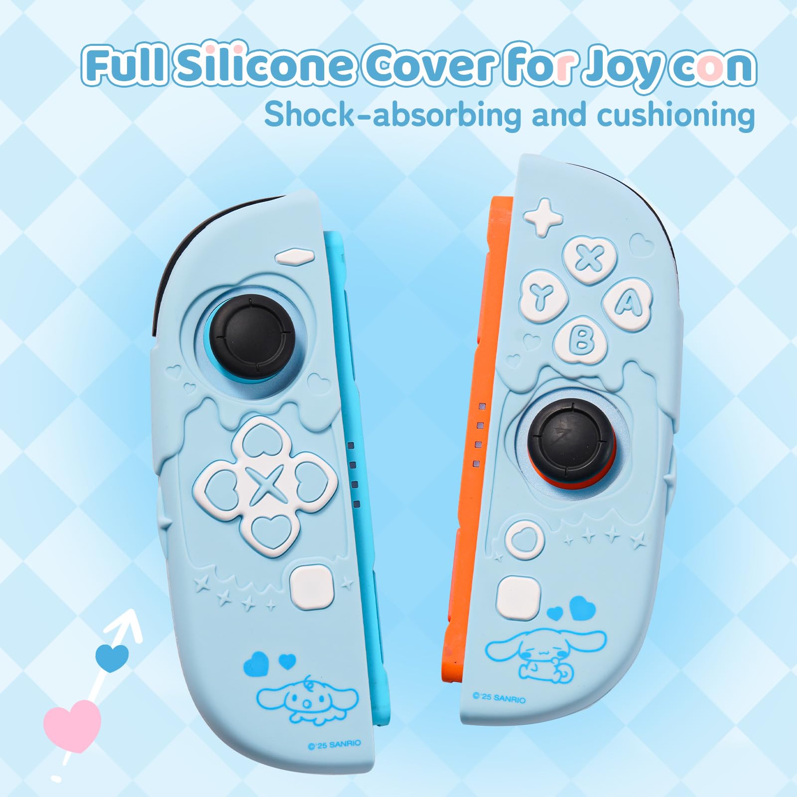 Kuitmor Protective Shell Compatible with Joy con of Switch 2 (2025 Model) Controller, Soft Silicone Cover Case, Anti-Scratch Protective Case for Switch 2025 (Blue(For Switch 2)) - 4