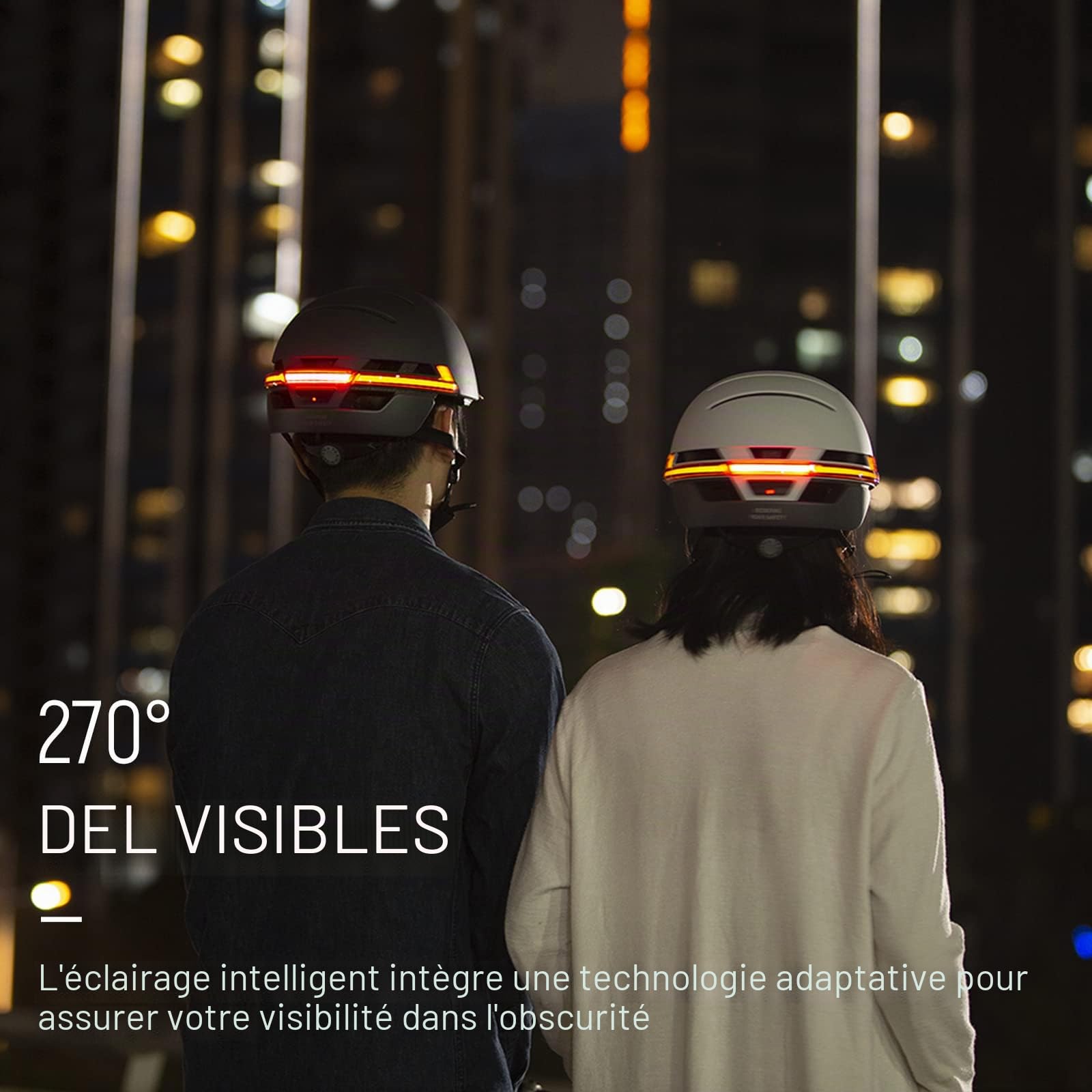 LIVALL BH51M NSO Casque de vélo intelligent Bluetooth avec haut-parleurs et microphone intégré, casque de vélo avec clignotants intelligents, détection de chute, casque de vélo avec visière pour