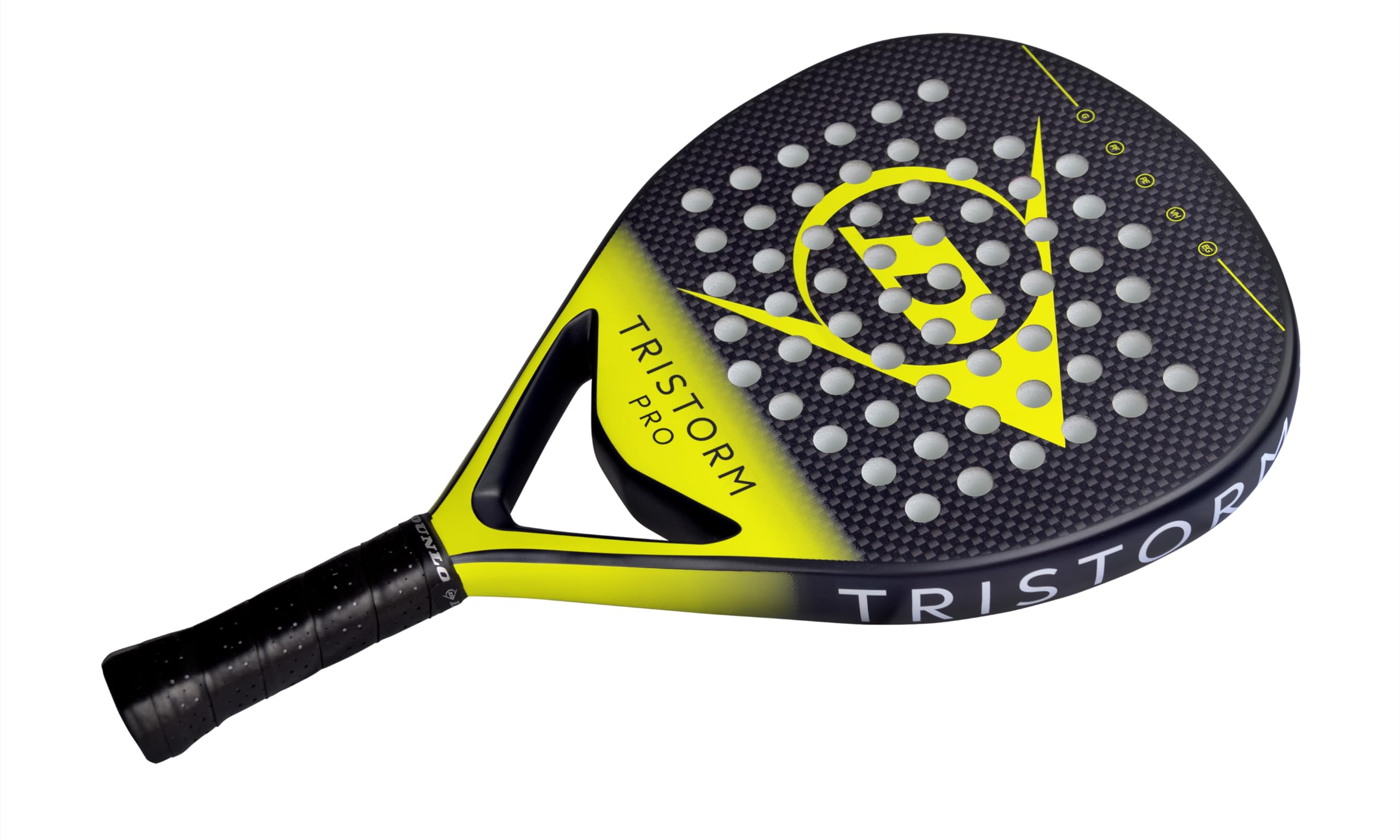 DUNLOP Tristorm Racchetta da Padel – Forma a Diamante, Telaio in Grafite – Tecnologia Power Frame – Finitura Extra Grip e Nucleo EVA Soft – Potenza e Controllo dello Spin