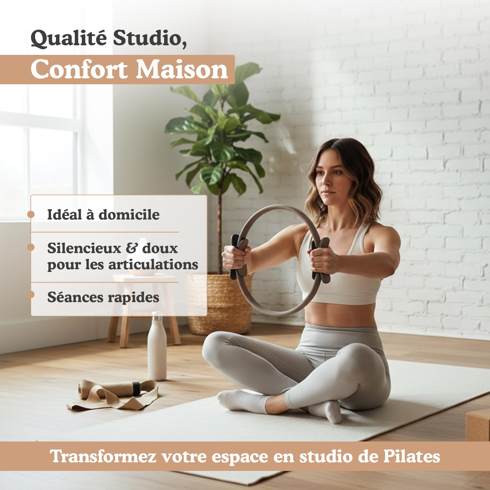 Kit Pilates Complet – Ballon, Anneau, Élastiques, Poids de Cheville, Ballerines Antidérapantes