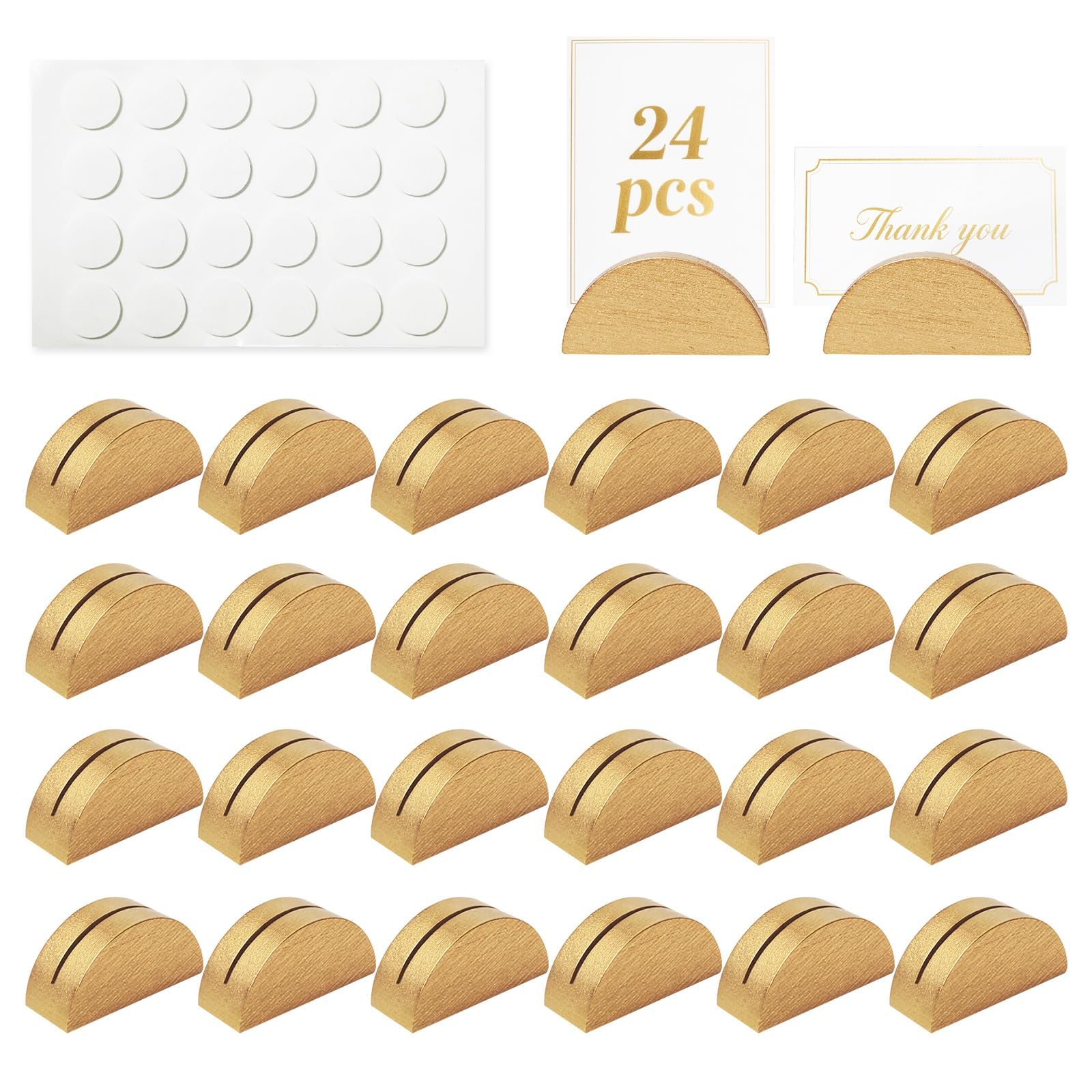 Porte-cartes en bois doré pour sublimer votre décoration de table de mariage