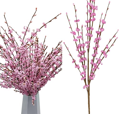 10 piezas de flores artificiales de 30 pulgadas de largo, jazmín de invierno, plantas de bayas, ramas secas para boda, hogar, oficina, fiesta,