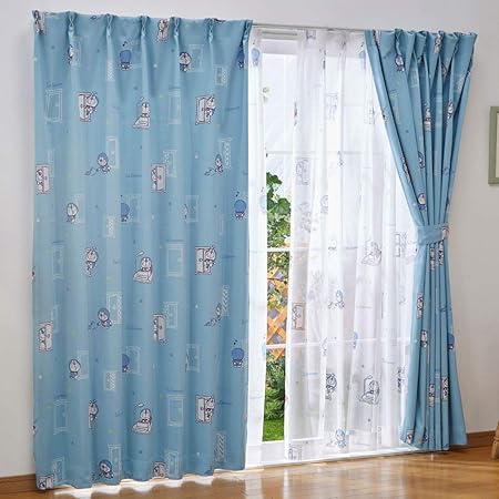 Amazon Co Jp Sanrio サンリオ I M Doraemon ドラえもん 遮光カーテン レースカーテン4枚セット 幅100 178cm丈 Sb 507 S Sb 508 S ホーム キッチン