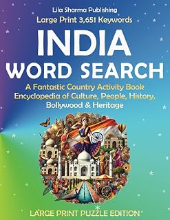 India Word Search: Large Print Puzzle Edition – A Fantastic Country Activity Book | Encyclopedia of Indian Culture, People, History, Bollywood & Heritage | Perfect for Travel Lovers & Trivia Seekers