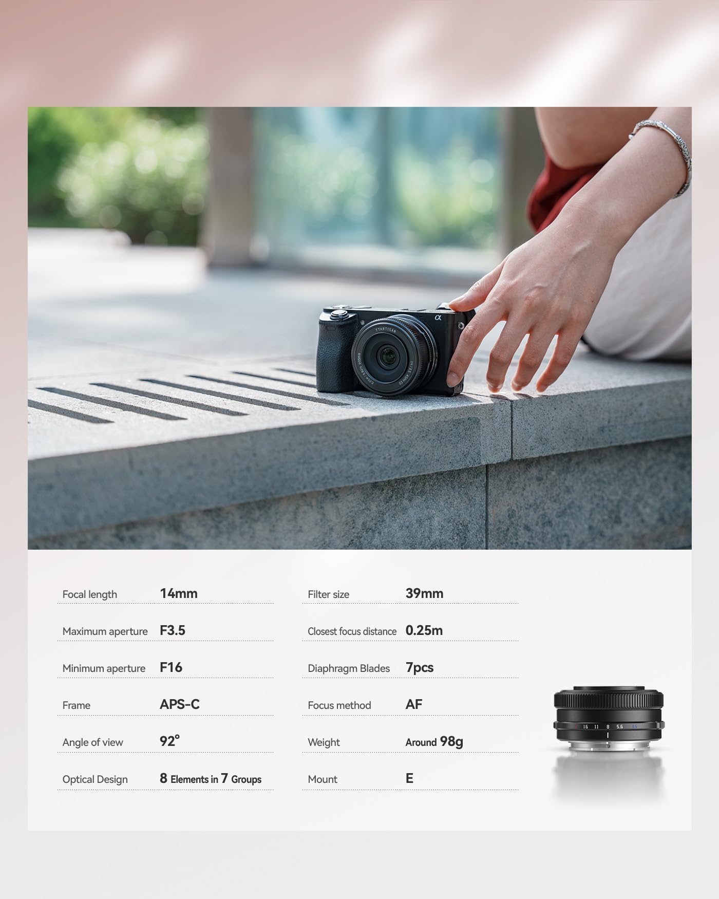 Amazon.co.jp: TTArtisan AF 14mm F3.5 Eマウント APS-C 単焦点レンズ