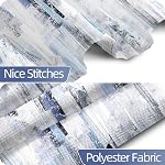 Boho Rideau de douche pour salle de bain Résumé Gris Bleu Aquarelle Rideau de Douche Set avec Crochets Art Contemporain Brosses Tissu imperméable Rideaux de douche 72x72inches