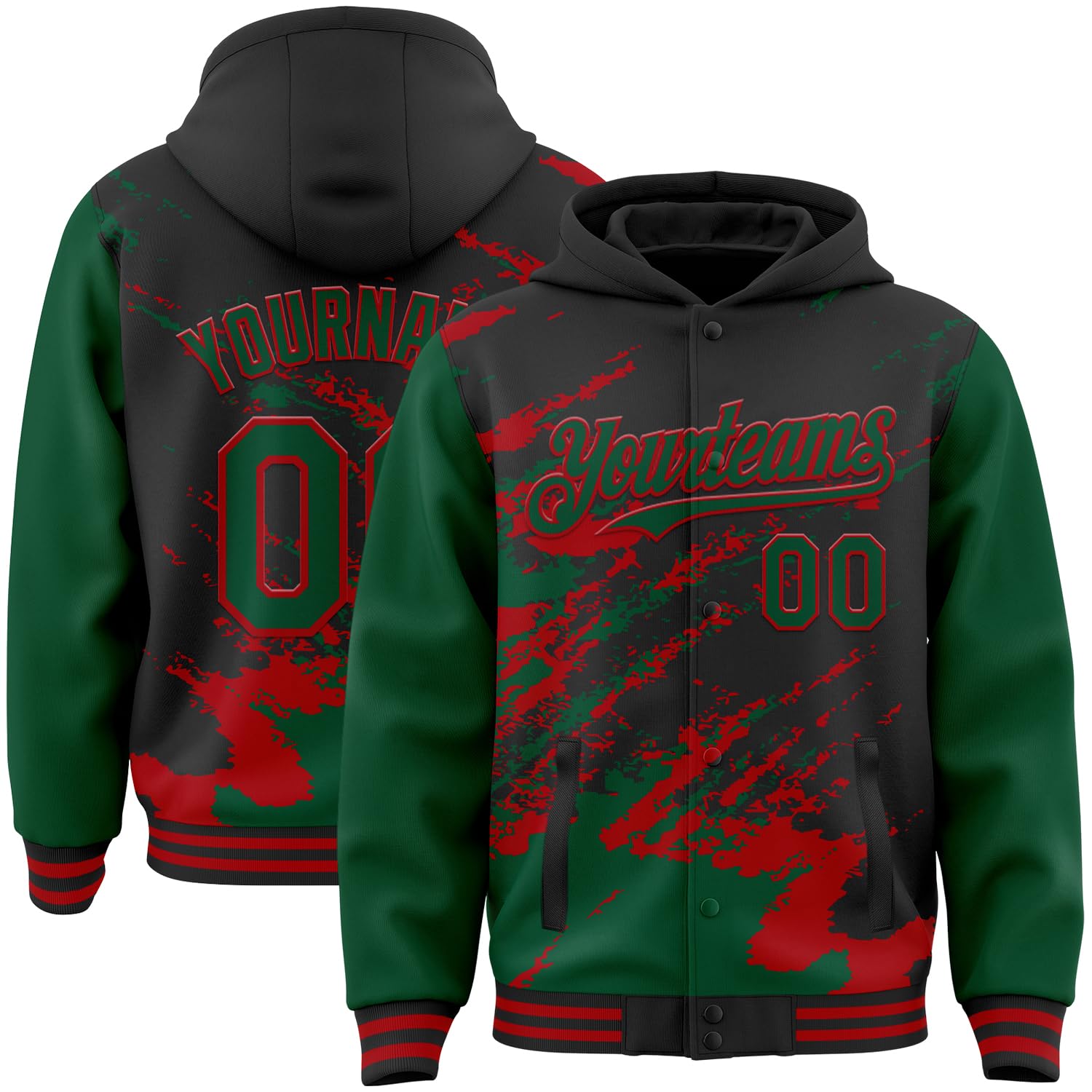 Custom Baseball Team Hooded Jacket Personalized Novelty Varsity Jackets Bomber Jerseys for Men Women Boys Girls