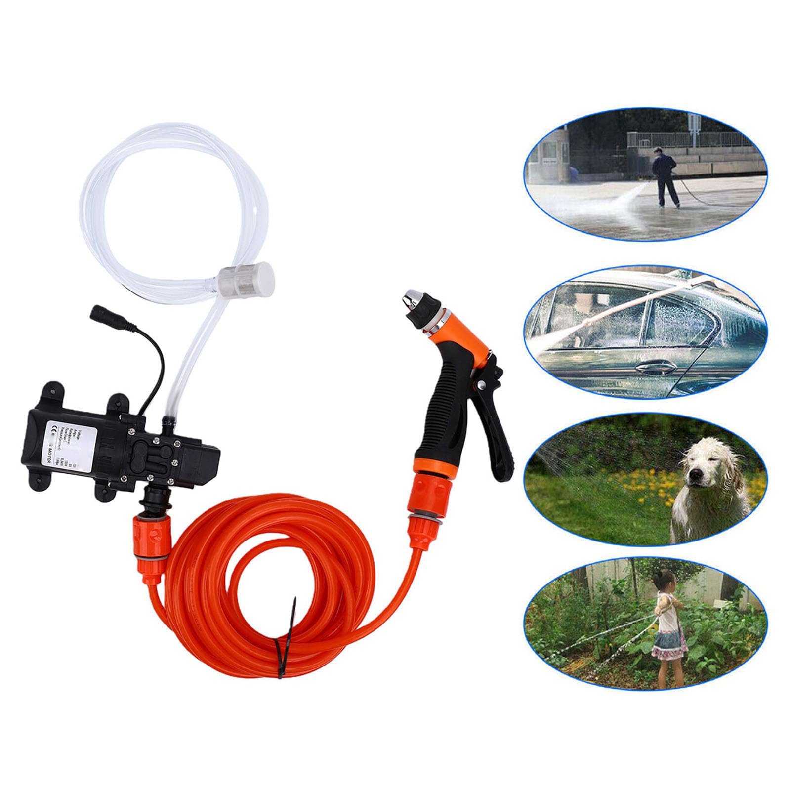 Yctze Limpiadora de Presión Eléctrica Portátil de 100W para Propietarios Coches Limpiando Vehículos Barcos Alfombras Bomba Arranque y Parada Automática para Riego Jardín Lavado