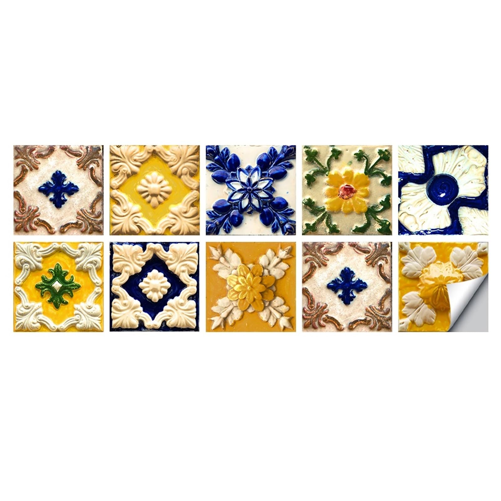 Azulejos amarillos adhesivos para decorar frentes de cocina modernos y baños luminosos