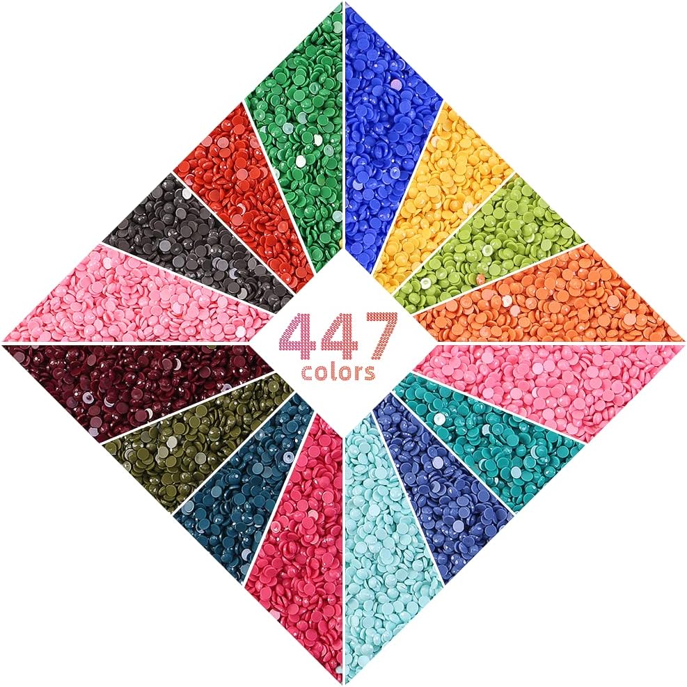 5D Diamond Painting Beads 89400 PCS 447 Color Round Drills Diamond