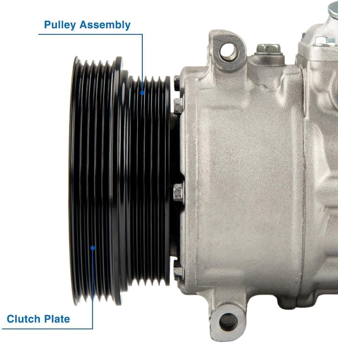 SIZZER A/C Compressor, Air Conditioning Compressors Replacement For Tt 2012-2013 2.5l, Beetle 2006-2014 2.5l, Passat 2012-2014 2.5l Replace 1616A, 1621, 1712, 1K0820808C, 1K0820808G, 1K0820859G