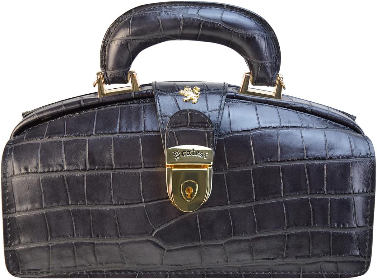 Pratesi Leather Bag for Women Lady Brunelleschi King Woman Bag in cow leather - King Brown Made in Italy