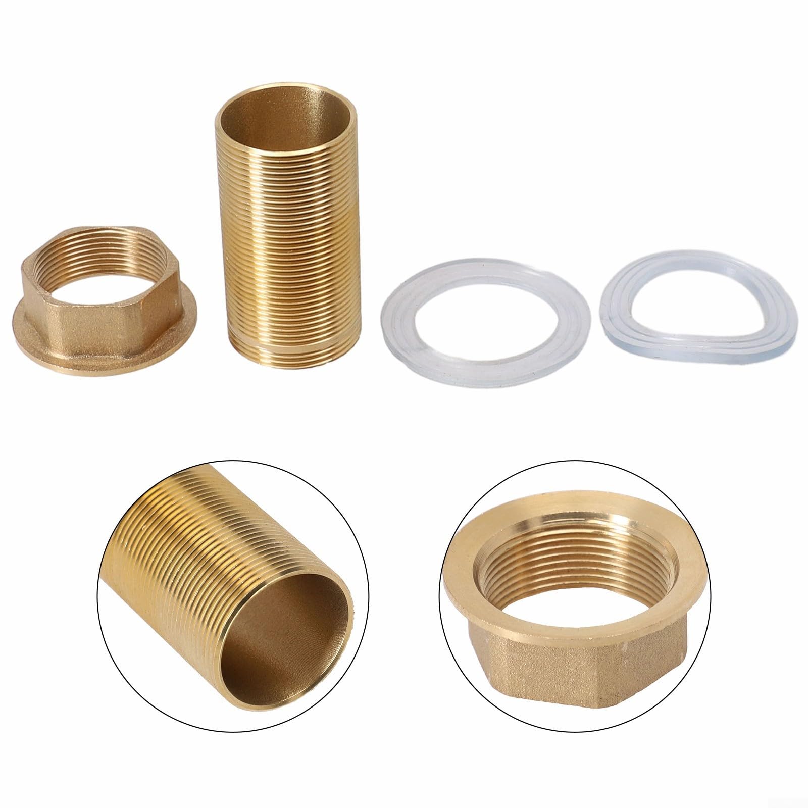 Kit di fissaggio per rubinetto, dadi lunghi, prolunga per rubinetto, tubo filettato, parti di ricambio con rondelle per rubinetto, kit di riparazione per rubinetto (M32-60 mm)