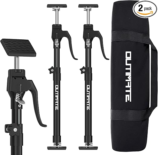 Third Hand Support Pole Heavy Duty, Cabinet Jacks for Installing Cabinets with 200 LBS Capacity and Expand from 23-3/5 to 45-3/10 IN, 2-PC