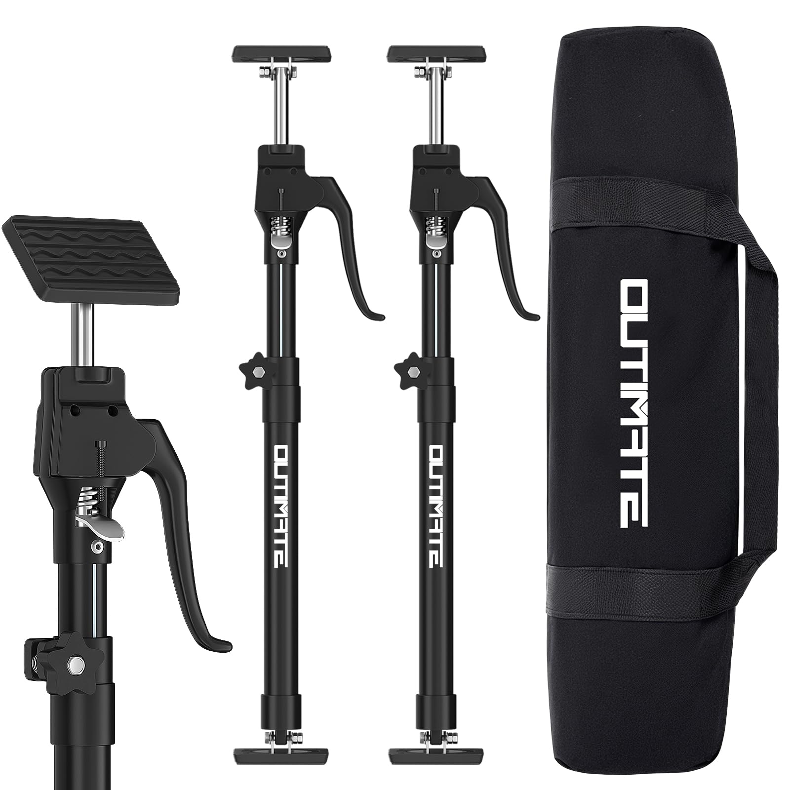 Third Hand Support Pole Heavy Duty, Cabinet Jacks for Installing Cabinets with 200 LBS Capacity and Expand from 23-3/5 to 45-3/10 in, 4-PC — Amazon image 9