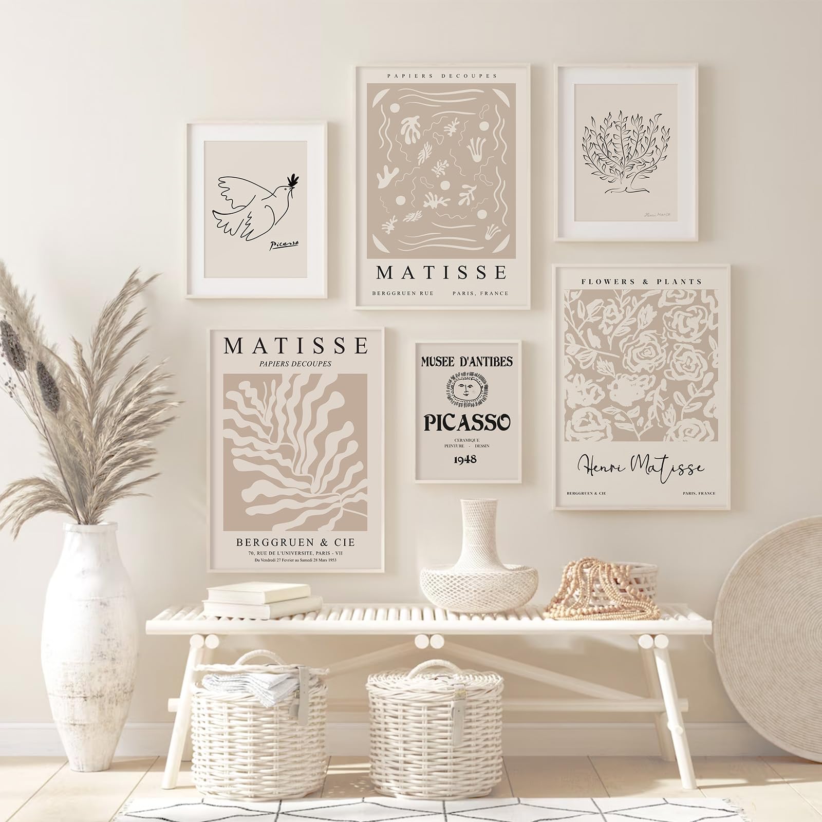 Amazon.com: Matisse Aesthetic Wall Art Prints Set of 6 Boho