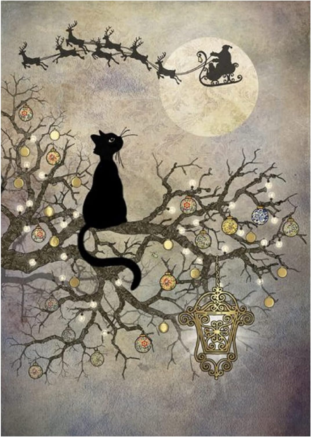 Bug Art Christmas Cards (BA0168) - Moon Cat (5 Pack)