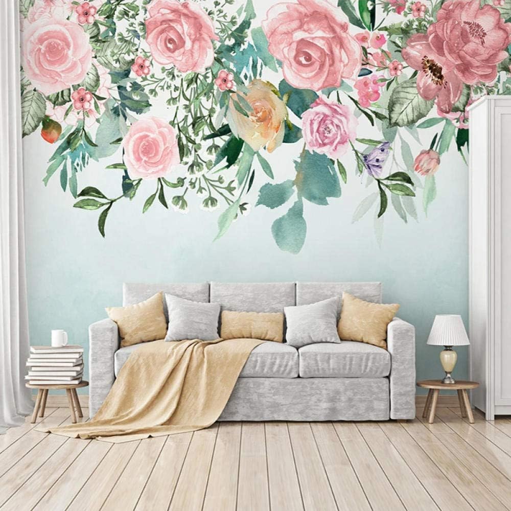 Fleurs florales en autocollant mural panoramique pour réenchanter l'ambiance de votre salon