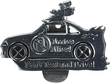 Cathedral Art Abbey & CA Gift Auto Visor Clip, Arrive Alive, Silver KVC625