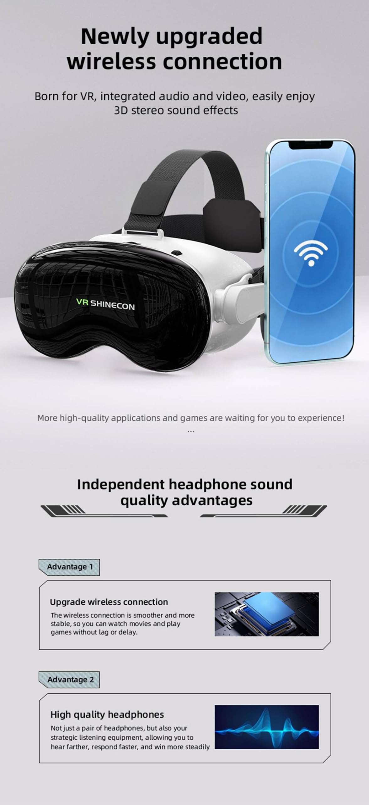 Auriculares de realidad virtual, gafas de realidad virtual 3D para iPhone 17, 16, 15, 14, 13, 12, 11 Pro X XR SE, Samsung Galaxy S24, S23, S22 Edge, gafas de realidad virtual con auriculares