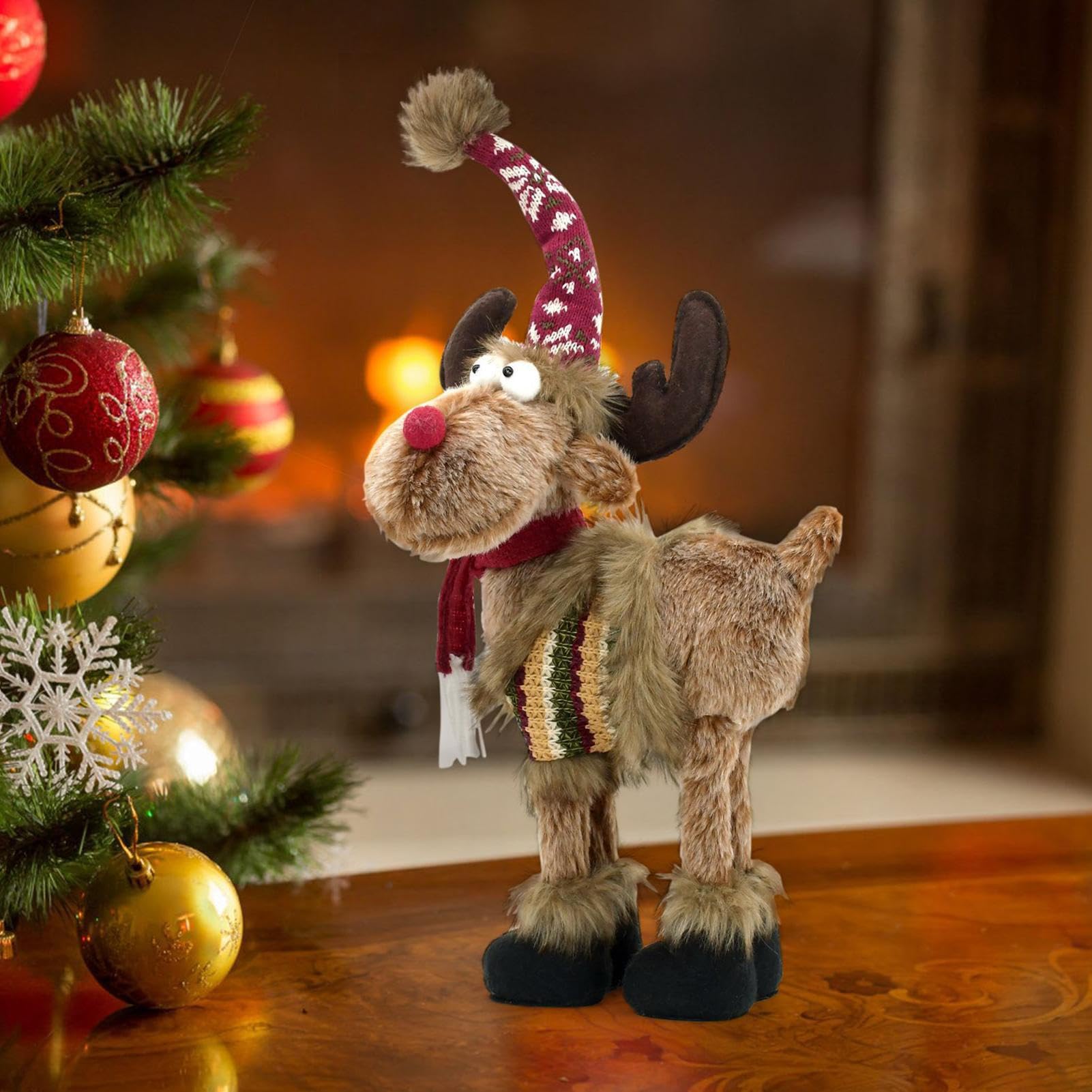 Amazon｜卓上トナカイ クリスマス デコレーション, 写真クリスマス
