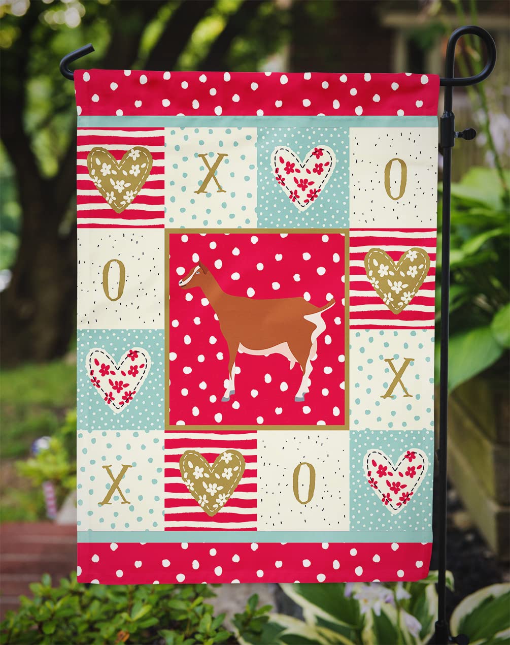 Caroline's Treasures CK5308GF Toggenburger Goat Love Flag Garden Size, Small, multicolor