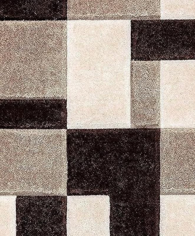 Image of Shaggy Carpet for Living Room - Soft Fluffy Rug & Non Slip Runner Carpet - Cozy Shaggy Area Rug for Bedroom & Lounge (2x5 feet, Beige Brown Ivory)