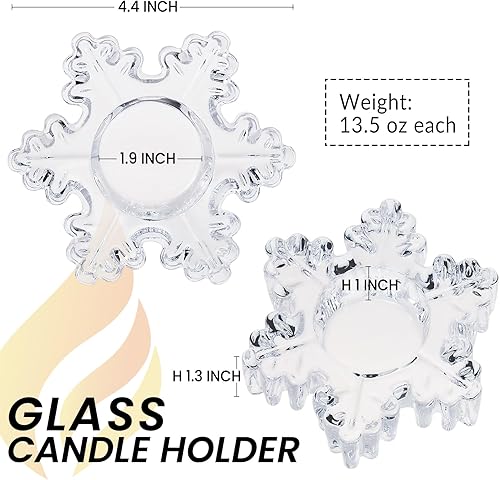 Miniatura 2 de Juego de 4 portavelas votivas de cristal transparente para decoración de mesa, centro de mesa de boda, suministros de fiesta de Navidad