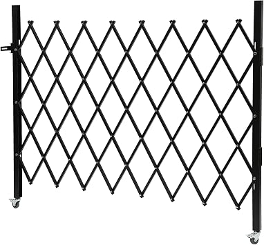 Single Folding Security Gate, Folding Door Gate, Iron Accordion Security Gate, Flexible Expanding Security Gate, Rolling Barricade Gate, Scissor Gate or Door with Padlock 48" H x 71 W