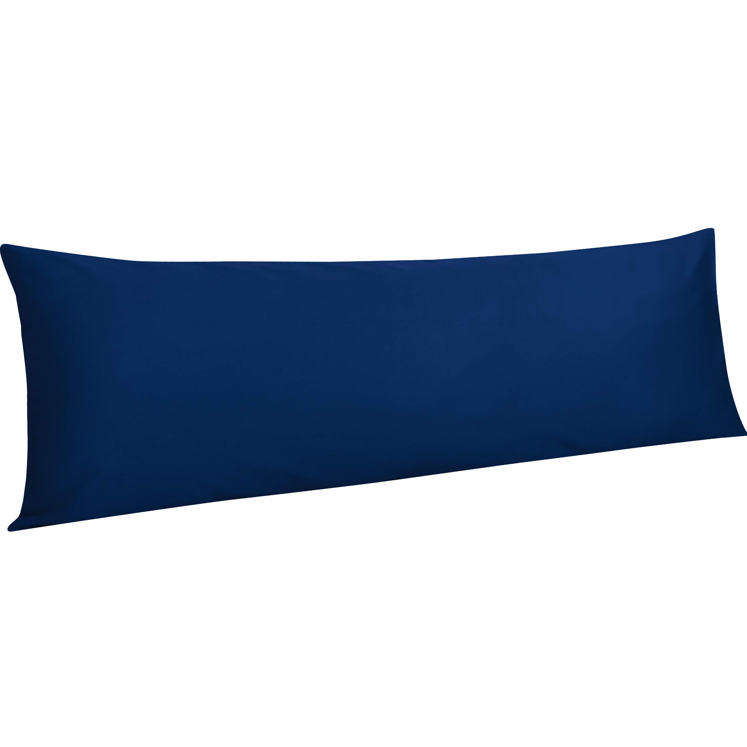 NTBAY Egyptian Cotton Body Pillowcase - 500 Thread Count Cotton Body Pillow Cover - Soft and Breathable Envelope Closure Body Pillowcase for Adults, 20x54 Inches, Navy Blue — image 1