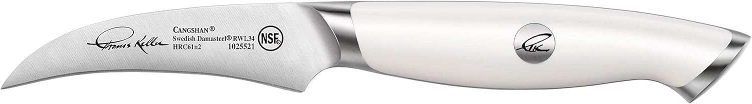 Cangshan Thomas Keller Signature Collection Swedish Powder Steel Forged, 2.75-Inch Peeling Knife, White