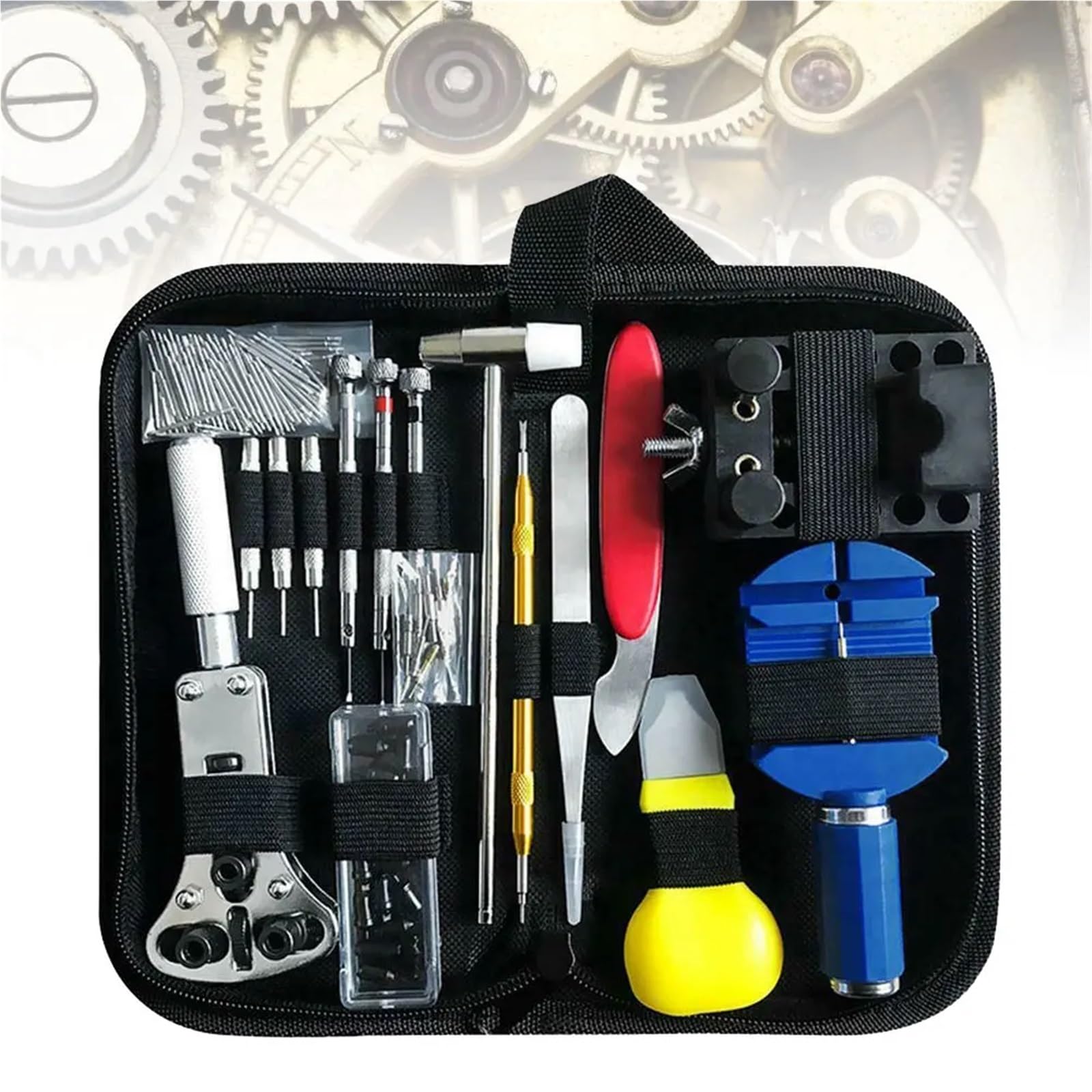 Kit De ReparacióN De Relojes Herramientas de mantenimiento de reloj de 147 piezas, mantenimiento de reloj, cubierta trasera abierta, Kit de reparación de extracción de correa Para ReparacióN De Reloje