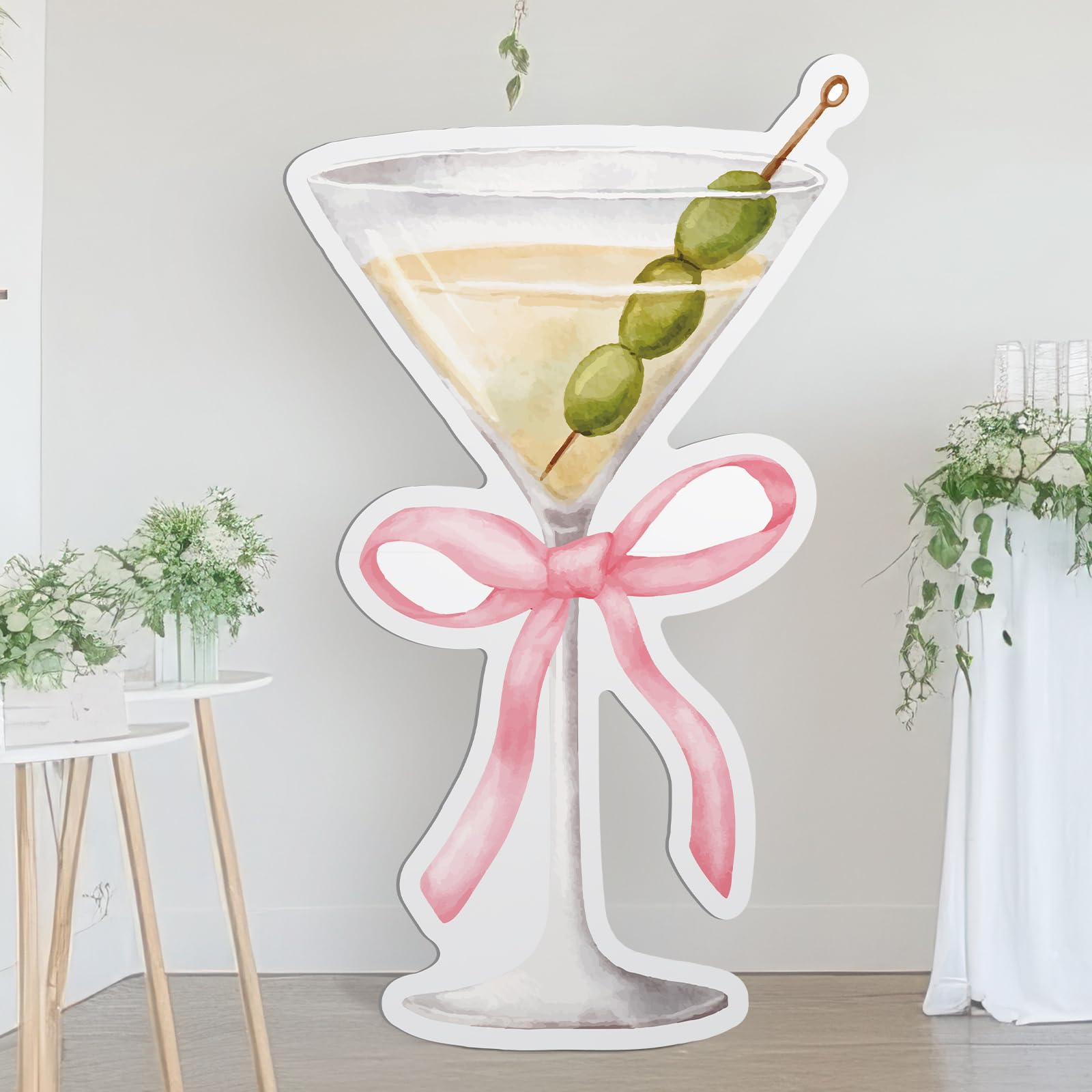 Colingmill 4ft A Tini Bit Older Birthday Decorations Espresso Martini Party Backdrop Birthday Party Background Decor for Women Bar Bachelorette Bridal Shower Supplies (A Tini Bit Older, Light Pink)