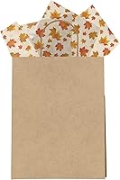 Vista 4 de Pro Supply Global Papel de seda impreso con hojas de otoño para bolsas de regalo o cajas y envoltura, papel de seda decorativo de otoño a granel